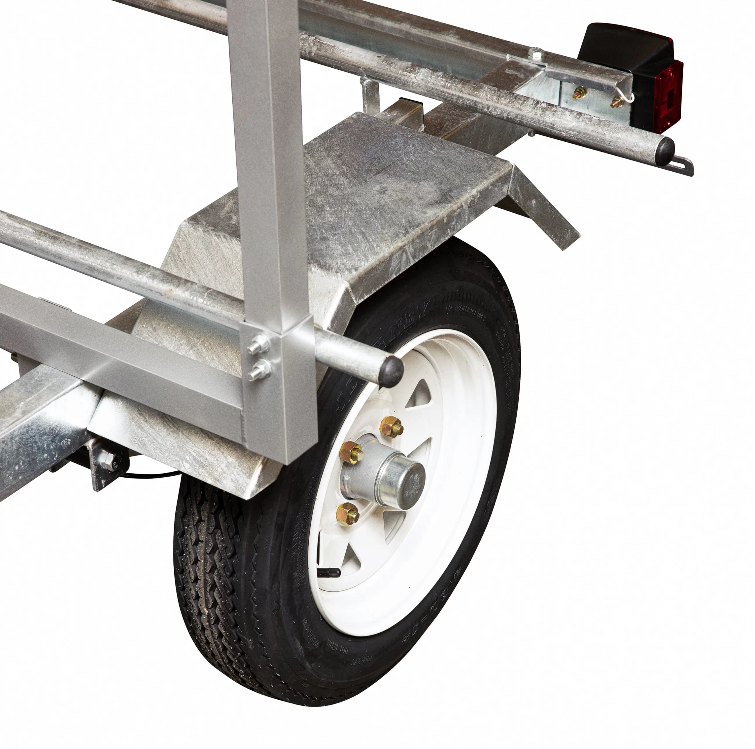 Right On Ruff-Sport Galvanized Kayak Trailer with Box Rack