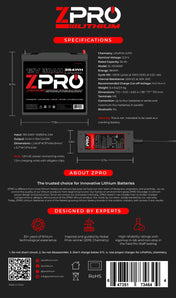 ZPro 12v 30ah Lithium Battery with Charger