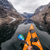 Whiskey Fiberglass 4-Piece Straight Shaft Kayak Paddle