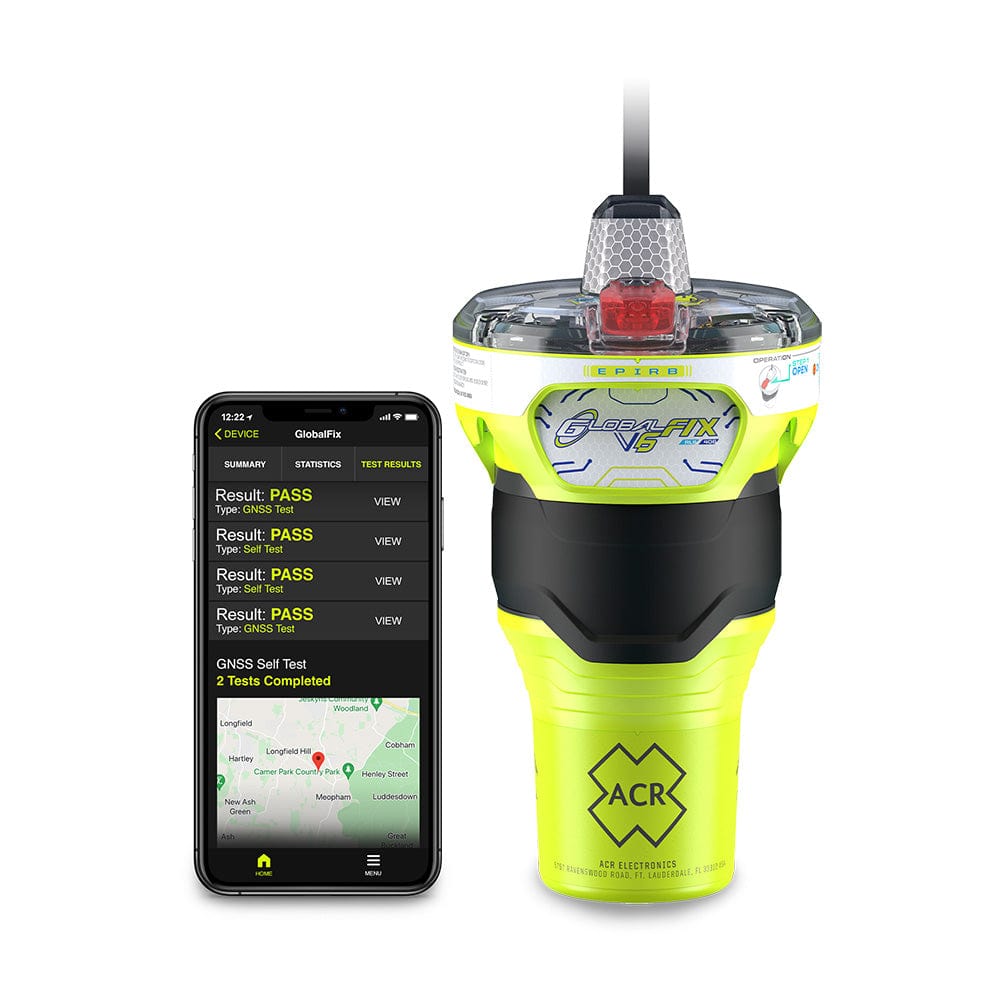 ACR GlobalFix V6 Category 2 EPIRB w/Return Link Service Mobile App [2854], EPIRBs, ACR Electronics, , , at Festive Water Paddlesports