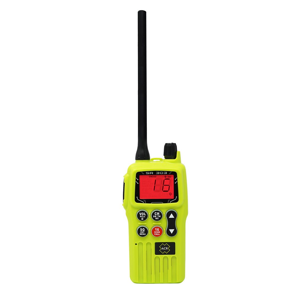 ACR SR303 Survival Radio Kit VHF Multi - Channel GMDSS/FCC/MED w/Replaceable Lithium Ion Battery [4587], VHF - Handheld, ACR Electronics, at Festive Water Paddlesports