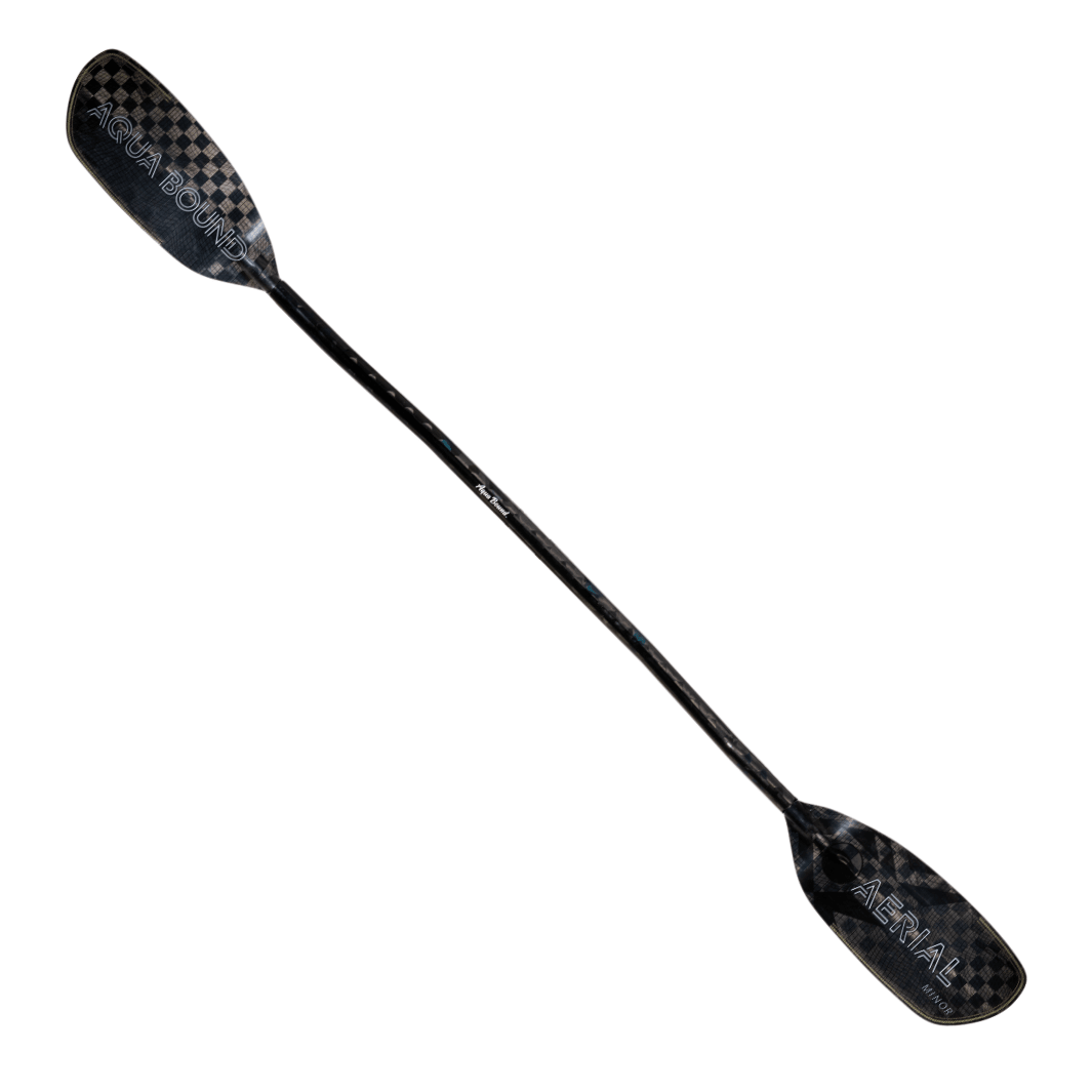 Aerial Minor Carbon 1-Piece Crank Shaft Kayak Paddle, Whitewater Paddle, Aqua Bound, 191 cm Please Select Feather Angle at Festive Water Paddlesports