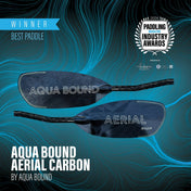 Aerial Minor Carbon 1-Piece Straight Shaft Kayak Paddle, Whitewater Paddle, Aqua Bound, 191 cm Please Select Feather Angle at Festive Water Paddlesports