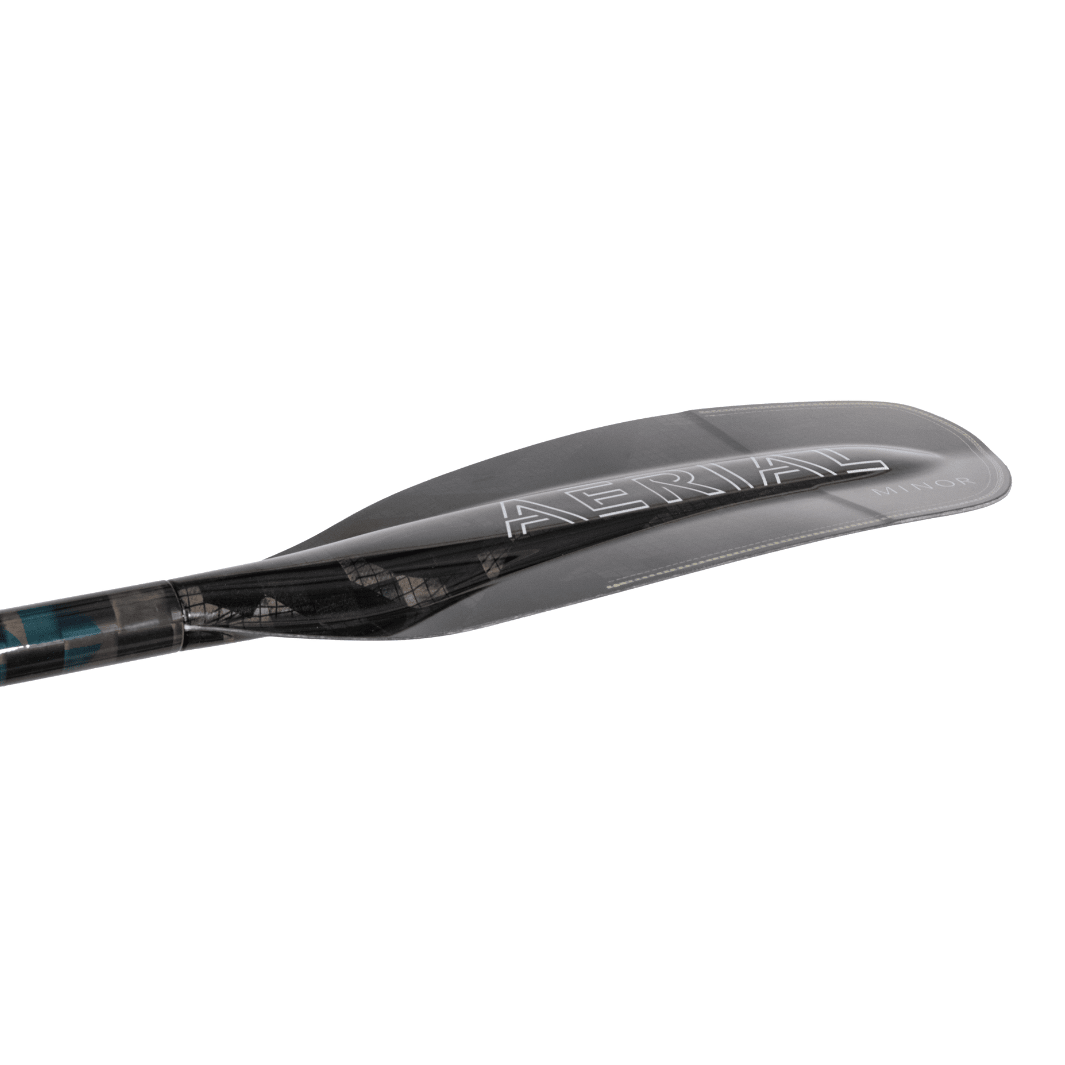 Aerial Minor Carbon 1-Piece Straight Shaft Kayak Paddle, Whitewater Paddle, Aqua Bound, 191 cm Please Select Feather Angle at Festive Water Paddlesports