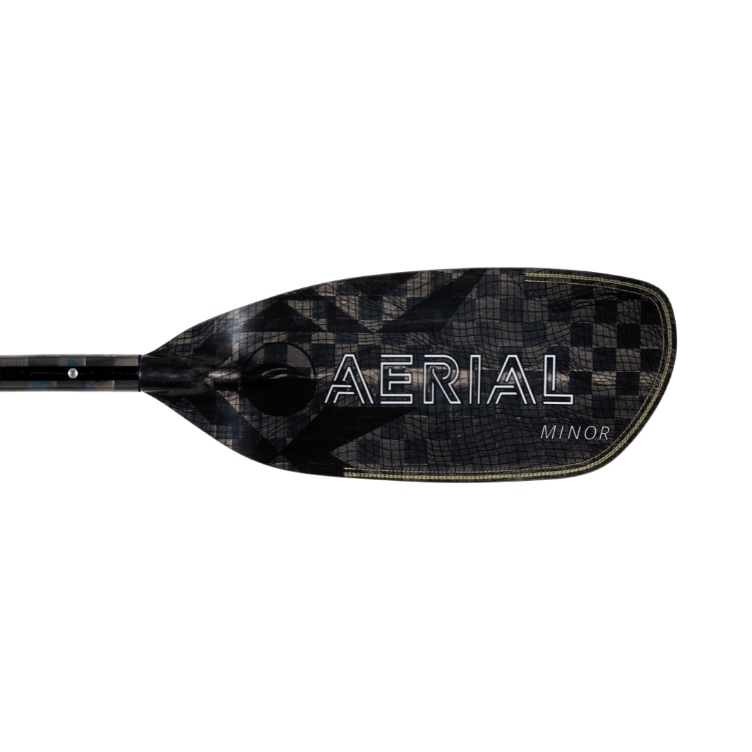 Aerial Minor Carbon 4-Piece Versa-Lok Straight Shaft Kayak Paddle, Whitewater Paddle, Aqua Bound, 191-196 cm at Festive Water Paddlesports