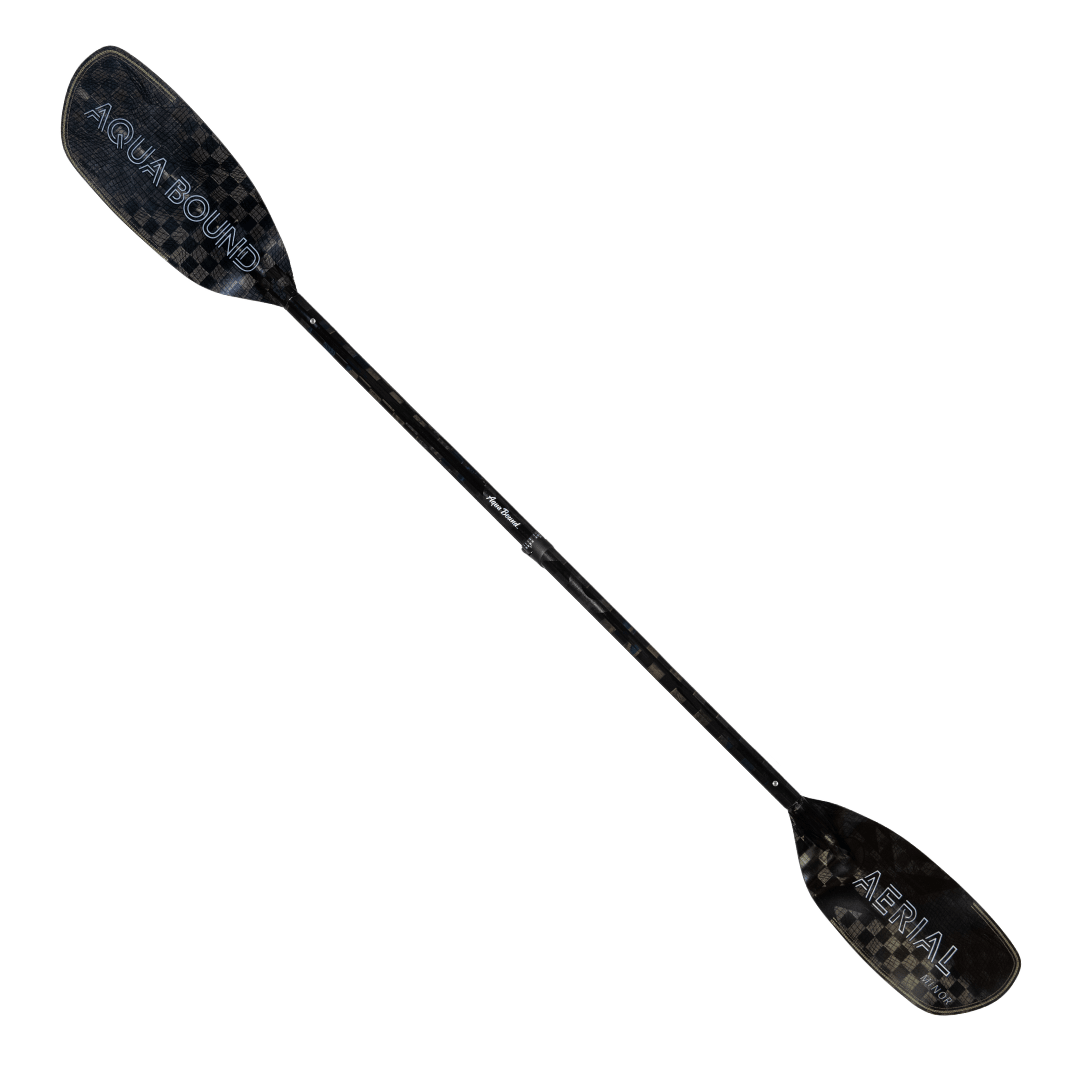 Aerial Minor Carbon 4-Piece Versa-Lok Straight Shaft Kayak Paddle, Whitewater Paddle, Aqua Bound, 191-196 cm at Festive Water Paddlesports