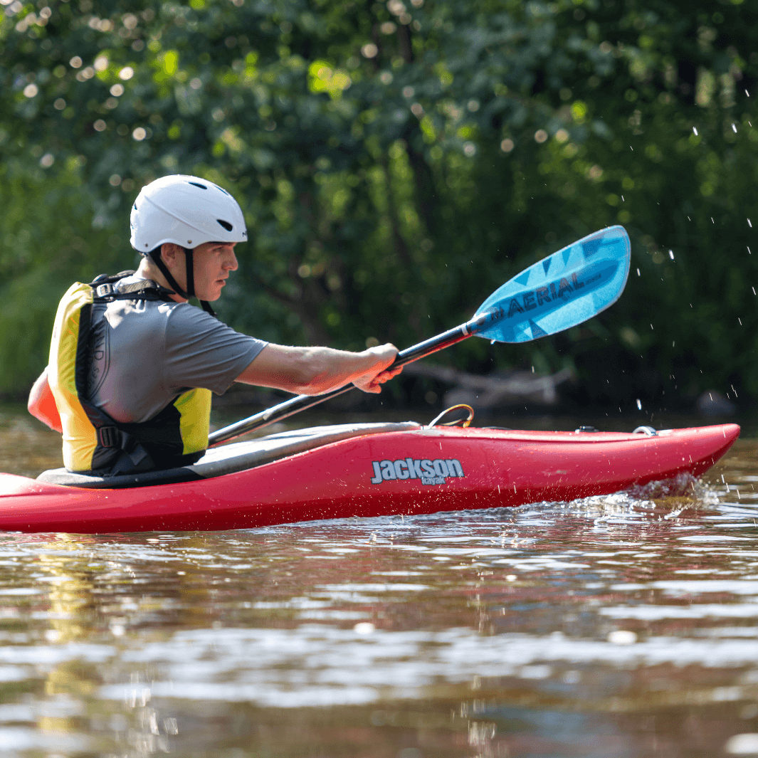 Aerial Minor Fiberglass 1-Piece Straight Shaft Kayak Paddle, Whitewater Paddle, Aqua Bound, 191 cm Please Select Feather Angle at Festive Water Paddlesports