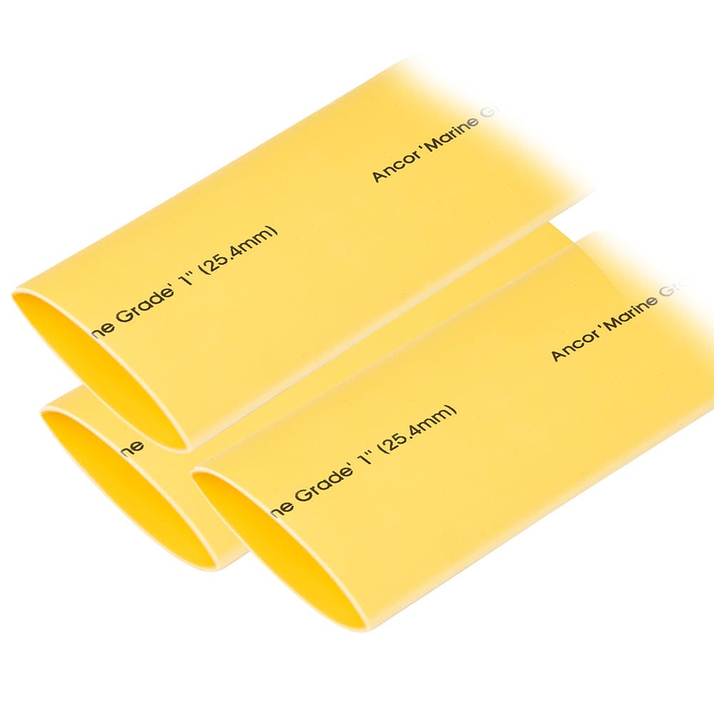 Ancor Heat Shrink Tubing 1" x 12" - Yellow - 3 Pieces [307924], Wire Management, Ancor, , , at Festive Water Paddlesports