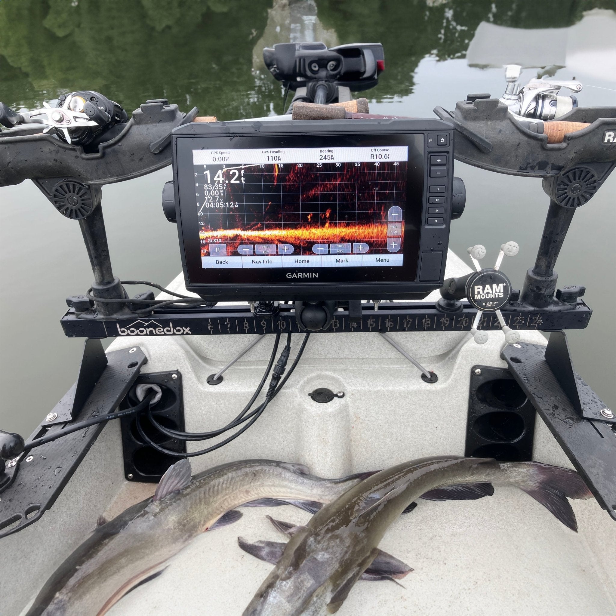 Angled Riser Kit for the Slotted Console | Fits Hobie Pro Angler, , Boonedox USA, at Festive Water Paddlesports