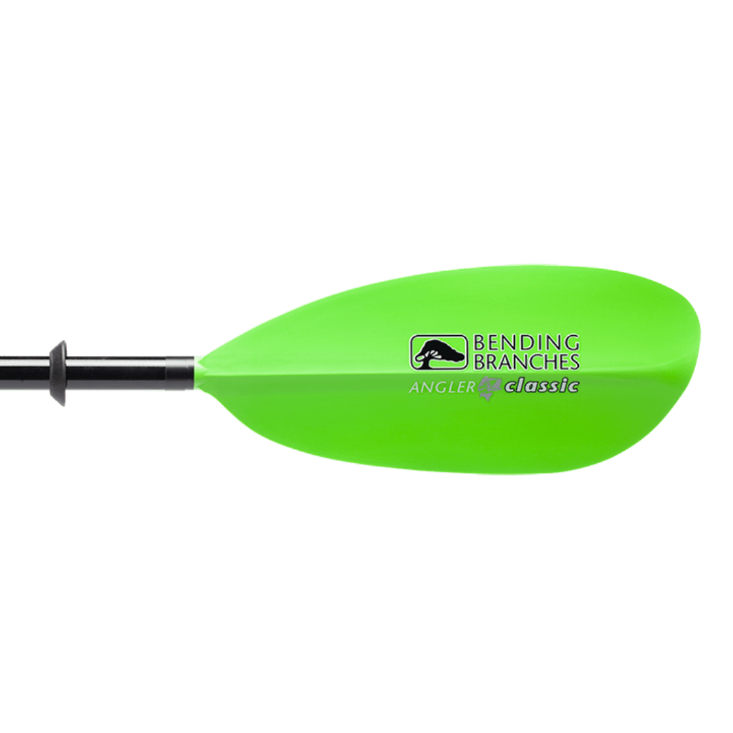 Angler Classic Snap-Button, Kayak Fishing Paddle, Bending Branches, Electric Green 240 at Festive Water Paddlesports