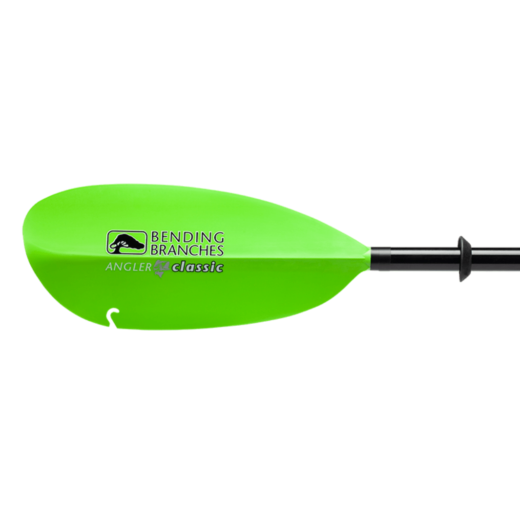 Angler Classic Snap-Button, Kayak Fishing Paddle, Bending Branches, Electric Green 240 at Festive Water Paddlesports