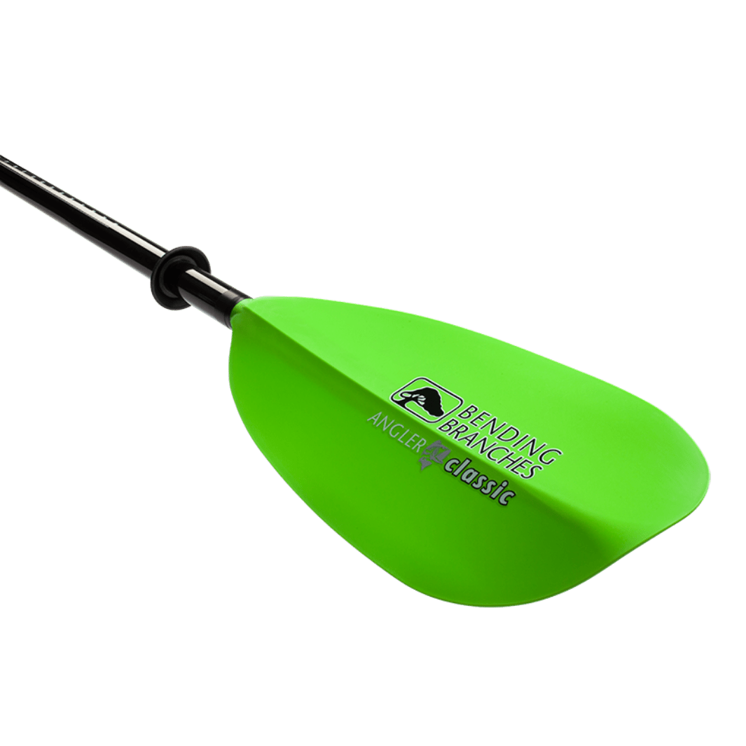 Angler Classic Snap-Button, Kayak Fishing Paddle, Bending Branches, Electric Green 240 at Festive Water Paddlesports