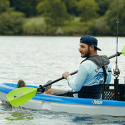 Angler Drift, Kayak Fishing Paddle, Bending Branches, Electric Green 240 at Festive Water Paddlesports