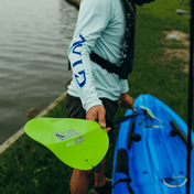 Angler Drift, Kayak Fishing Paddle, Bending Branches, Electric Green 240 at Festive Water Paddlesports