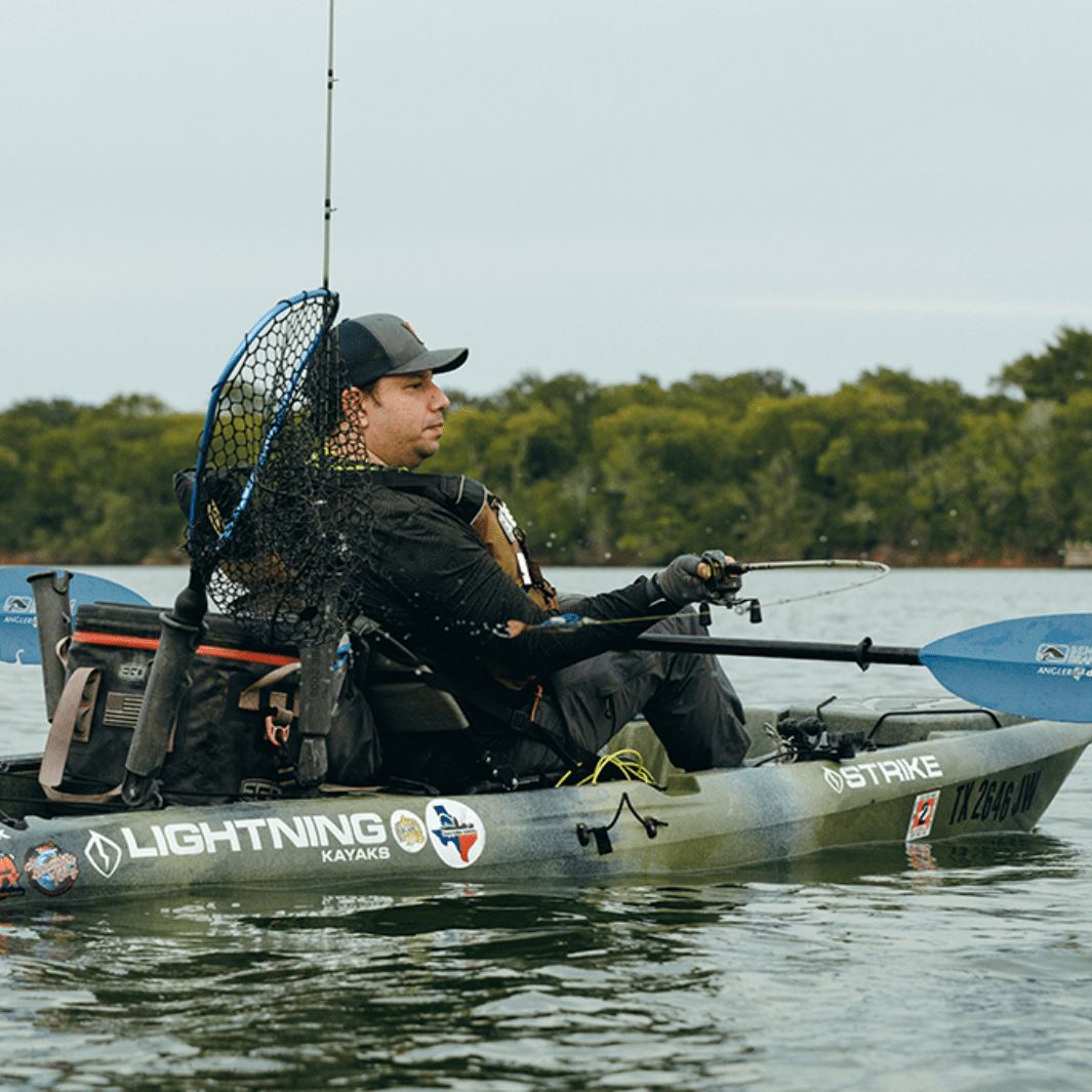 Angler Drift, Kayak Fishing Paddle, Bending Branches, Tidal Blue 240 at Festive Water Paddlesports