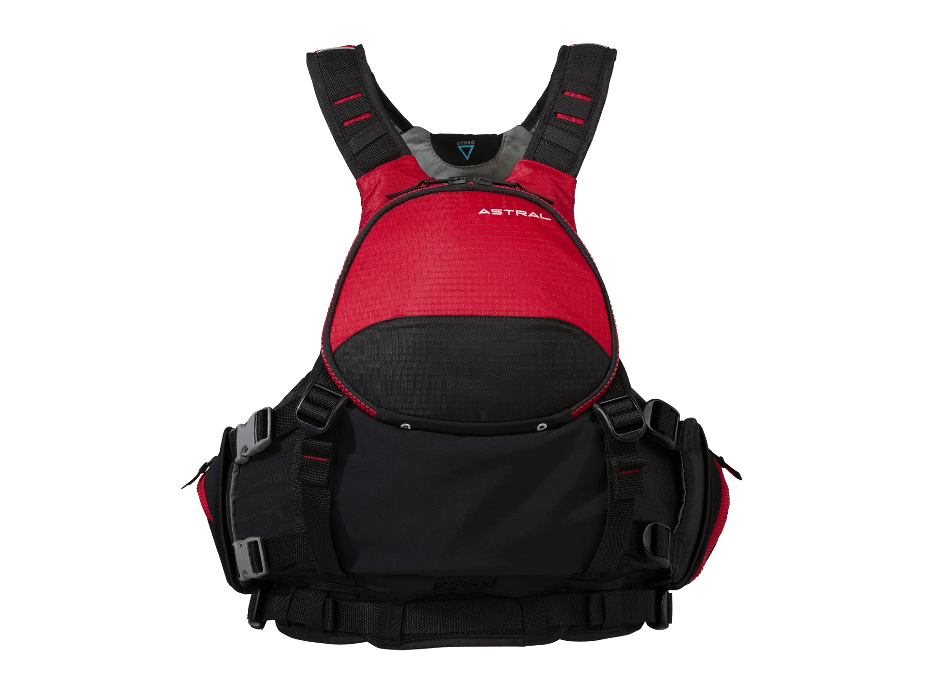 Astral BlueJacket PFD, Low Profile PFD, Astral, S/M, Cherry Creek Red, at Festive Water Paddlesports