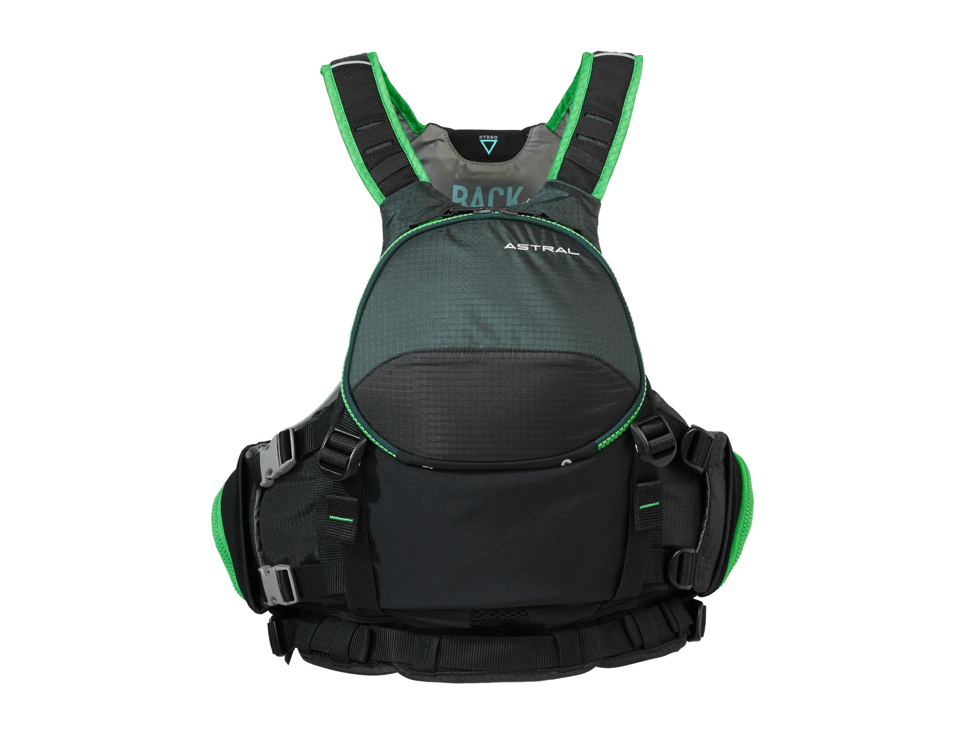 Astral BlueJacket PFD, Low Profile PFD, Astral, S/M, Pine Needle Green, at Festive Water Paddlesports