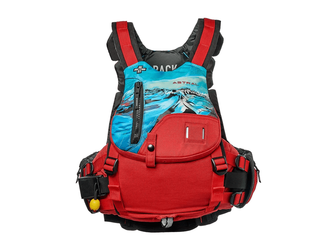 Astral Indus PFD, Rescue PFD, Astral, Bones Red LE, S/M, at Festive Water Paddlesports
