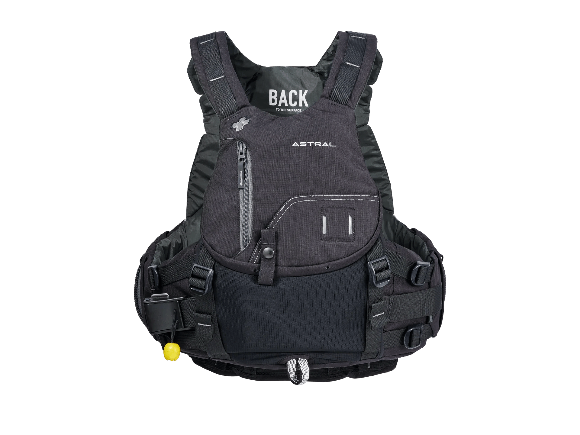 Astral Indus PFD, Rescue PFD, Astral, Space Black, S/M, at Festive Water Paddlesports