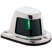 Attwood 1 - Mile Deck Mount, Green Sidelight - 12V - Stainless Steel Housing [66319G7], Navigation Lights, Attwood Marine, , , at Festive Water Paddlesports