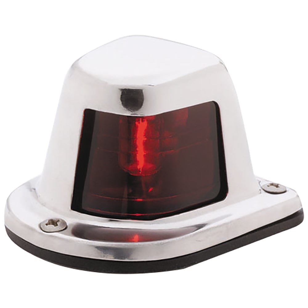 Attwood 1 - Mile Deck Mount, Red Sidelight - 12V - Stainless Steel Housing [66319R7], Navigation Lights, Attwood Marine, , , at Festive Water Paddlesports