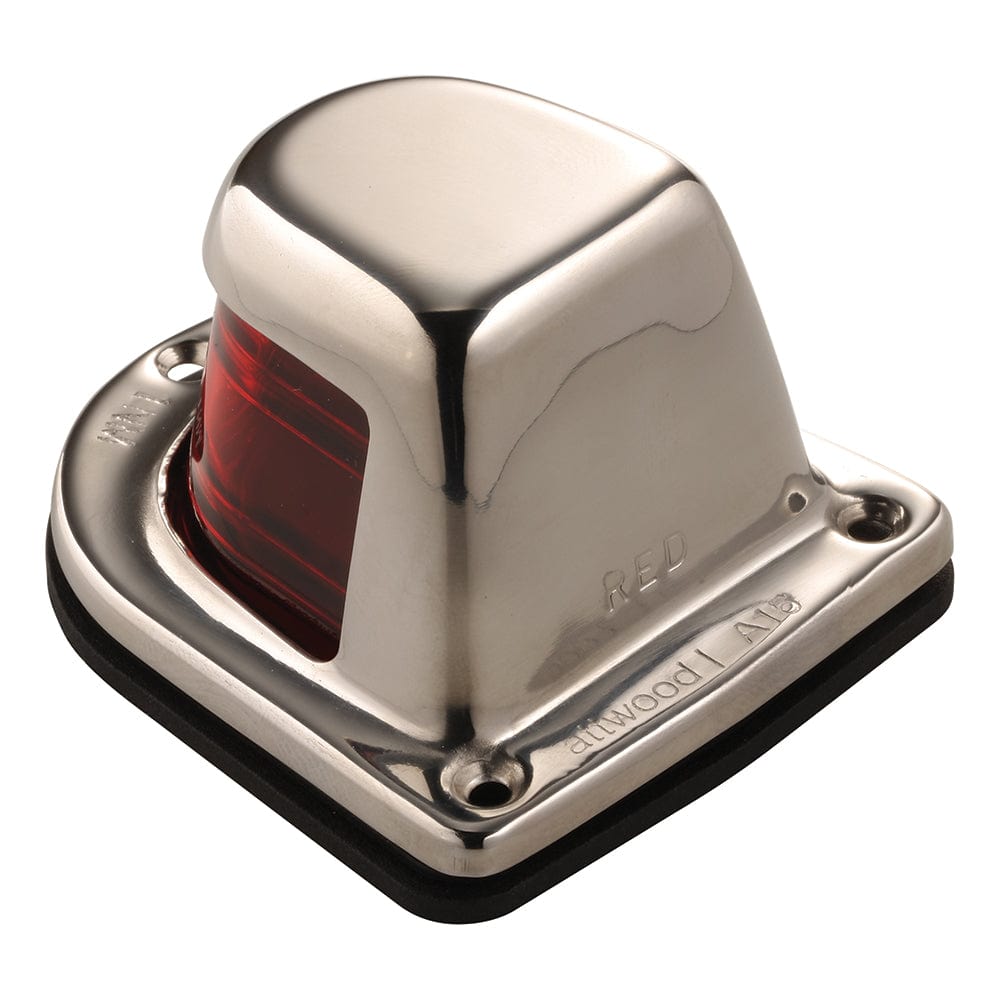 Attwood 1 - Mile Deck Mount, Red Sidelight - 12V - Stainless Steel Housing [66319R7], Navigation Lights, Attwood Marine, , , at Festive Water Paddlesports