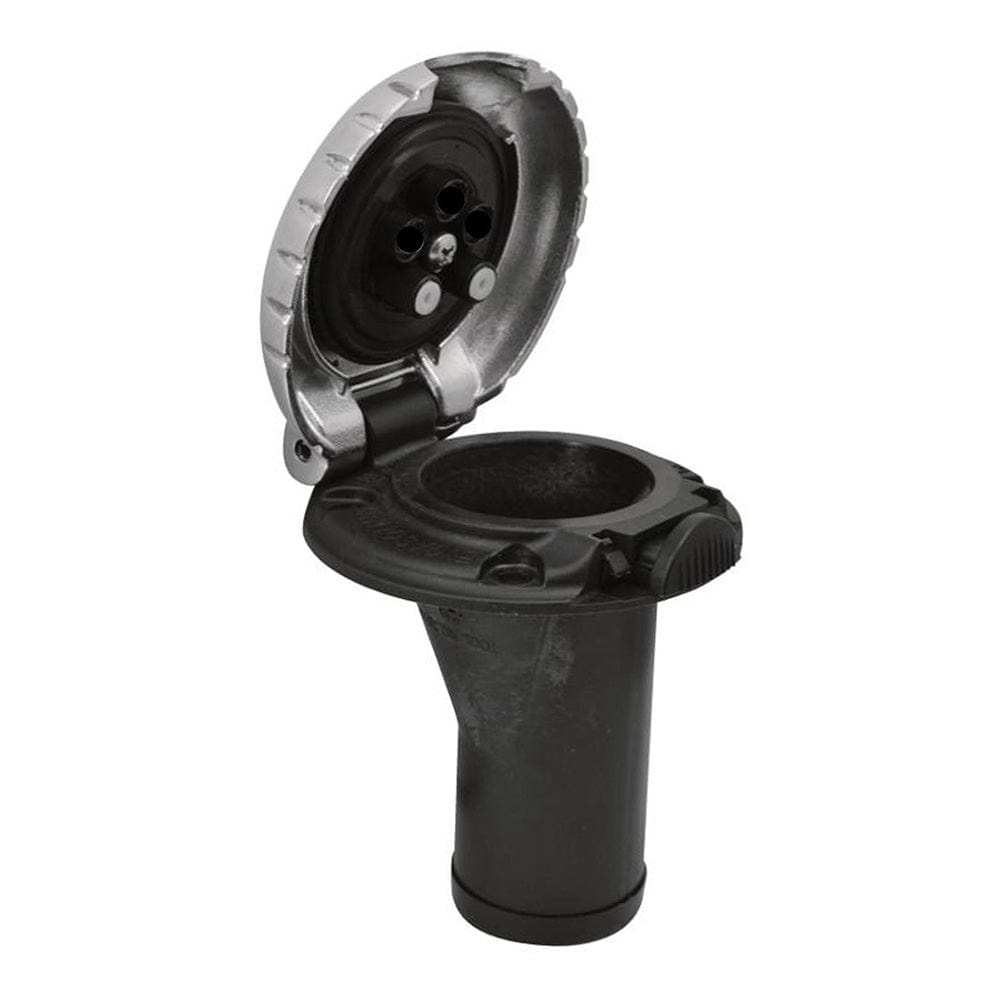 Attwood Deck Fill f/Carbon Canister System - Straight Body Scalloped Chrome Cap [99DFCCSZ1S], Deck Fills, Attwood Marine, , , at Festive Water Paddlesports