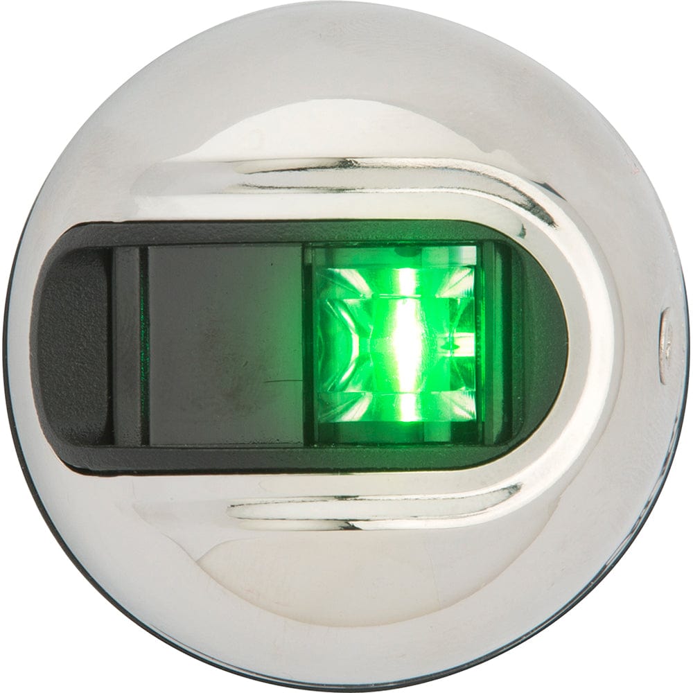 Attwood LightArmor Vertical Surface Mount Navigation Light - Starboard (Green) - Stainless Steel - 2NM [NV3012SSG - 7], Navigation Lights, Attwood Marine, , , at Festive Water Paddlesports