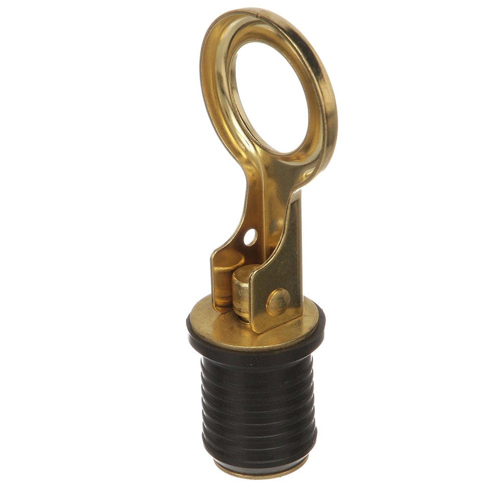 Attwood Snap - Handle Brass Drain Plug - 1" Diameter [7524A7], Fittings, Attwood Marine, , , at Festive Water Paddlesports