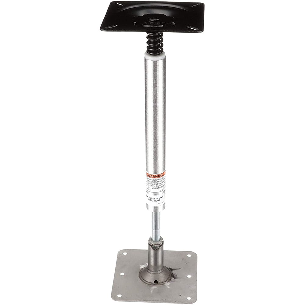 4" Pedestal Kit 13" Post 7" x 7" Stainless Steel Base Plate Threaded [977339 - T], Seating, Attwood Marine, , , at Festive Water Paddlesports
