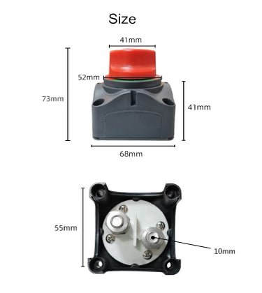Battery Disconnect Switch On/OFF, Accessories, Monster Marine Lithium, at Festive Water Paddlesports