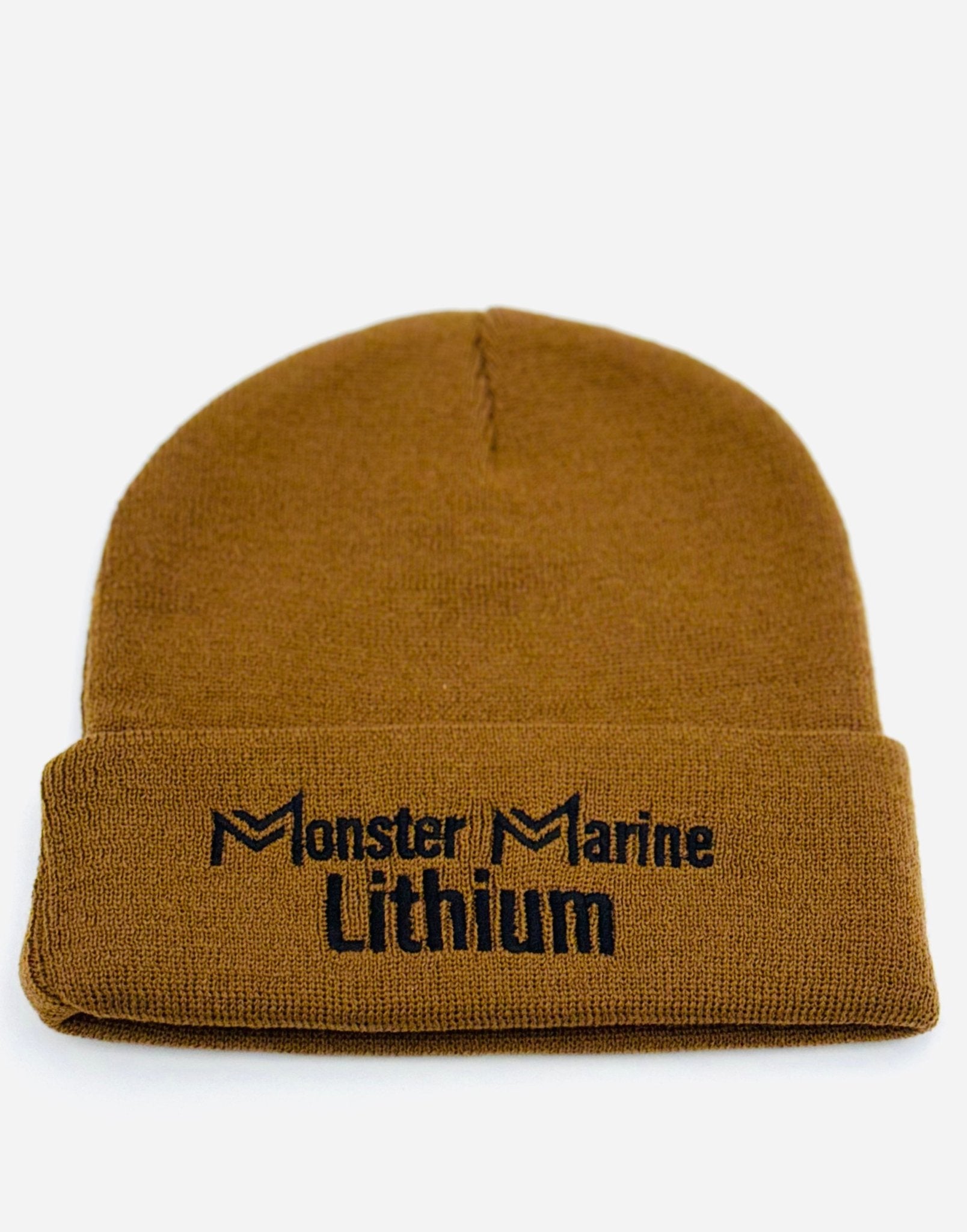 Beanie Cuffed 100% Acrylic, , Monster Marine Lithium, BROWN at Festive Water Paddlesports