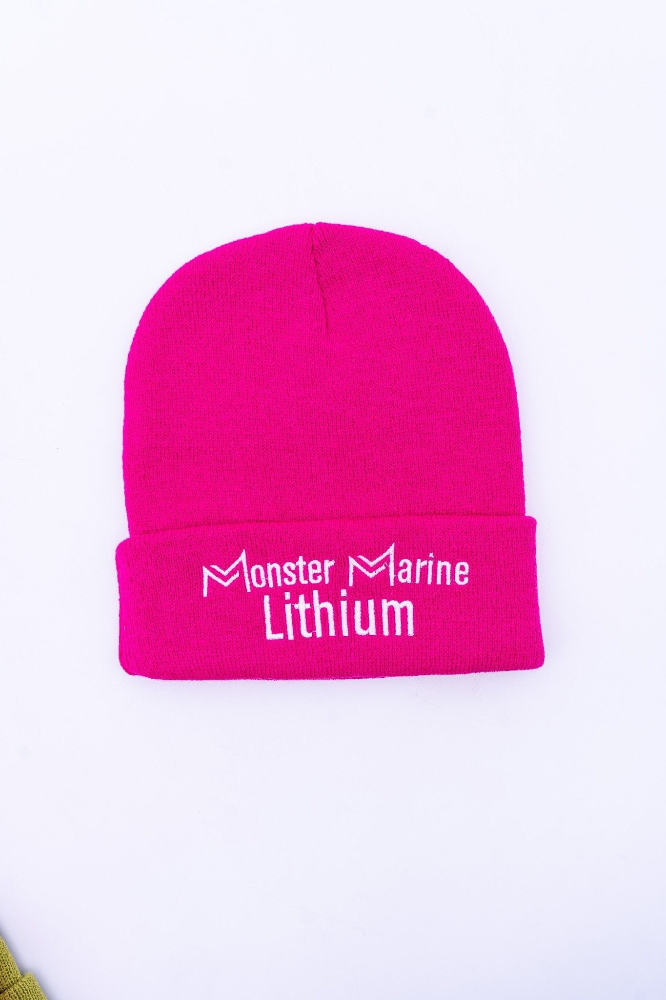 Beanie Cuffed 100% Acrylic, , Monster Marine Lithium, PINK at Festive Water Paddlesports