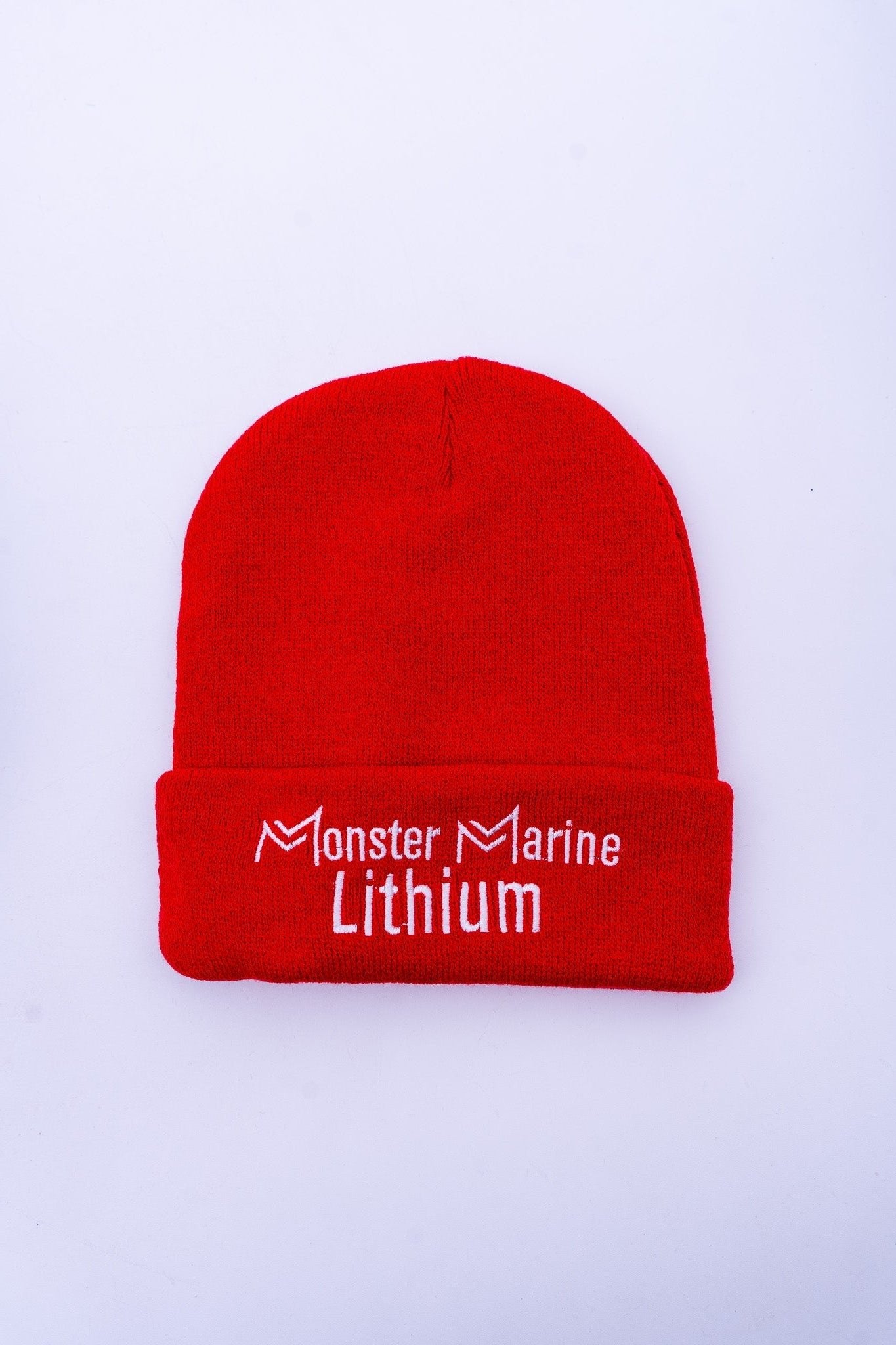 Beanie Cuffed 100% Acrylic, , Monster Marine Lithium, RED at Festive Water Paddlesports