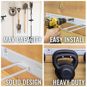 Bedrock Garage Tool Organizer | 2 - Pack | Grey, Wall Mounted, StoreYourBoard, , , at Festive Water Paddlesports