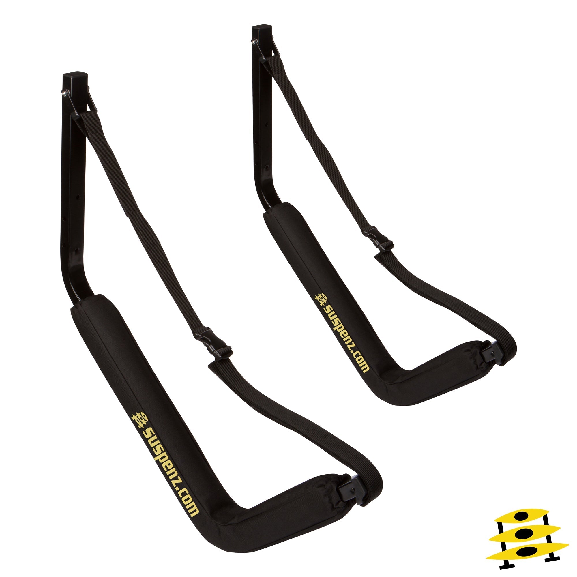 Big EZ Rack, Wall Storage, Suspenz, Marine Grade Black at Festive Water Paddlesports