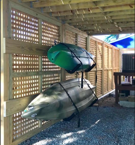 Big EZ Rack, Wall Storage, Suspenz, Marine Grade Black at Festive Water Paddlesports