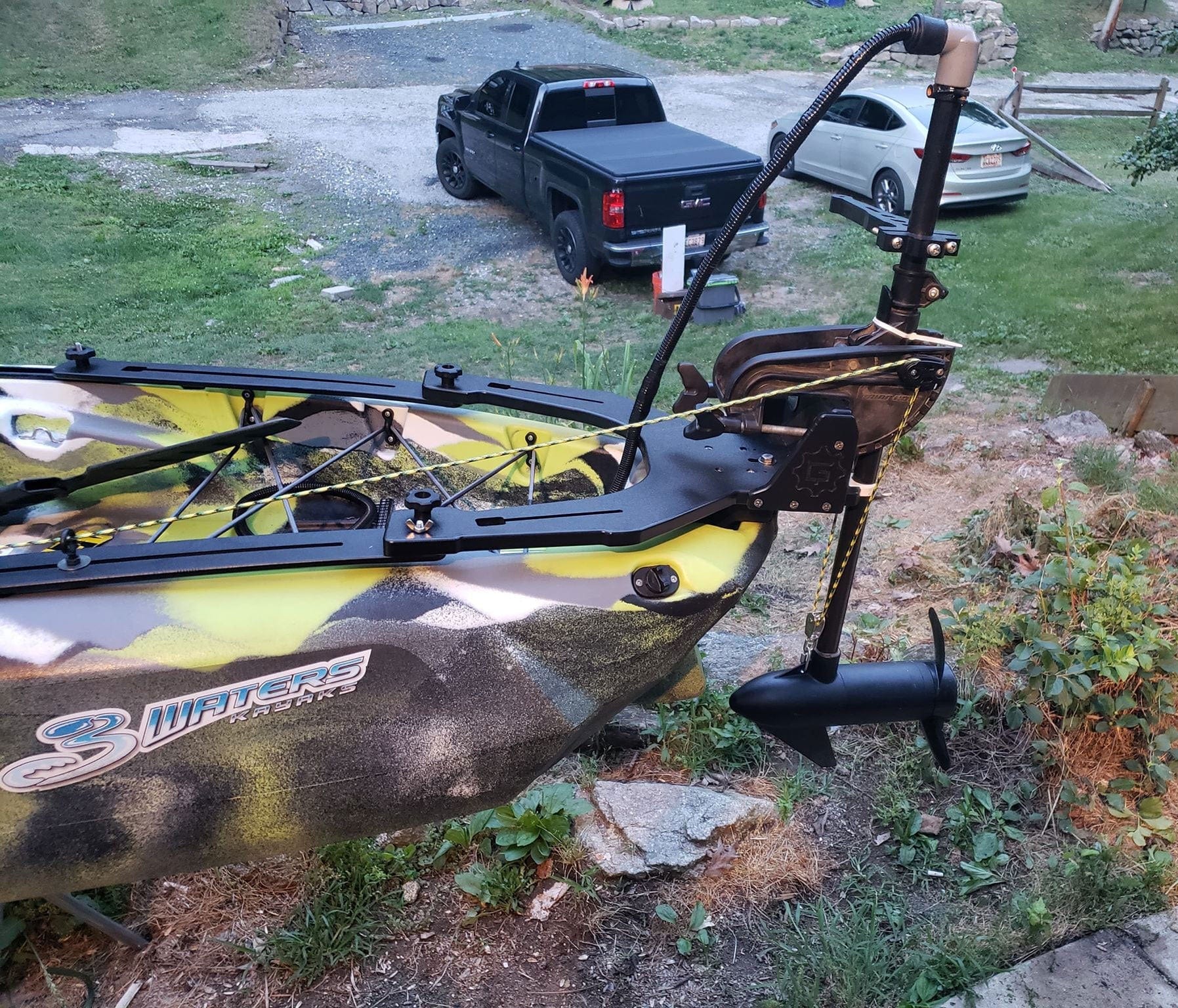 Big Fish Rear Mount, Motor Mount Accessories, YakGadget, LLC, BigFish 105, , at Festive Water Paddlesports