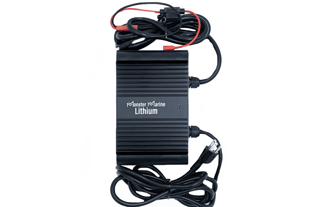 BLACK WIDOW 24V 10A Waterproof Lithium Battery Charger, Chargers, Monster Marine Lithium, at Festive Water Paddlesports