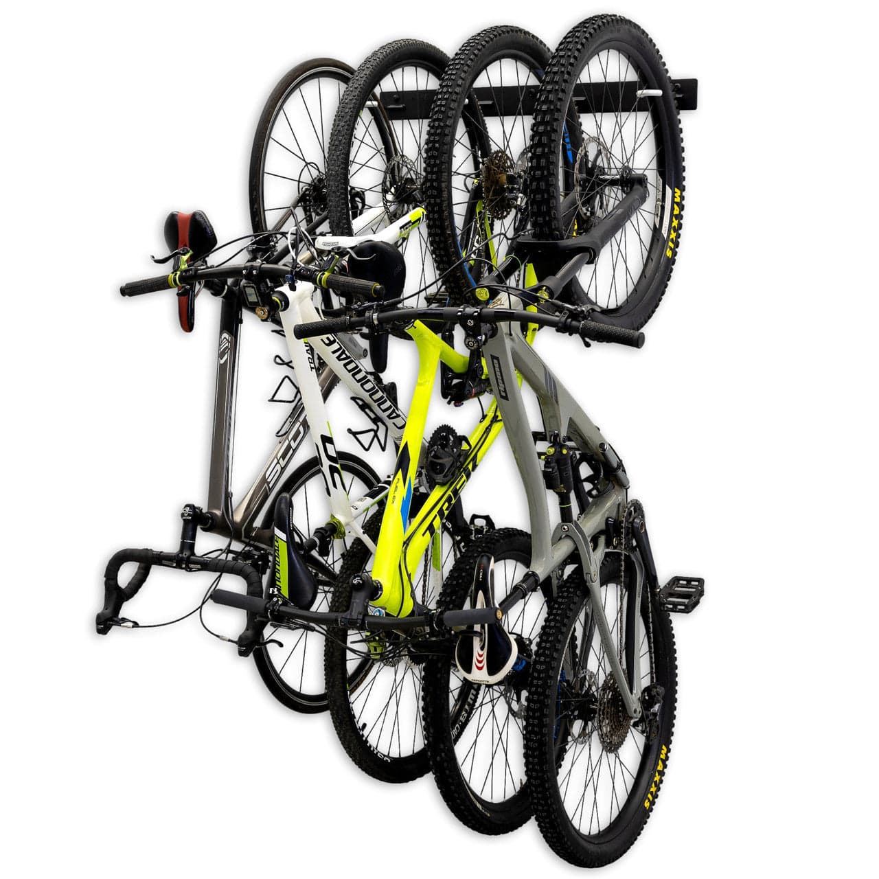 Blackstone Bike Storage Rack | 4 Bikes | Black, Wall Mounted, StoreYourBoard, , , at Festive Water Paddlesports