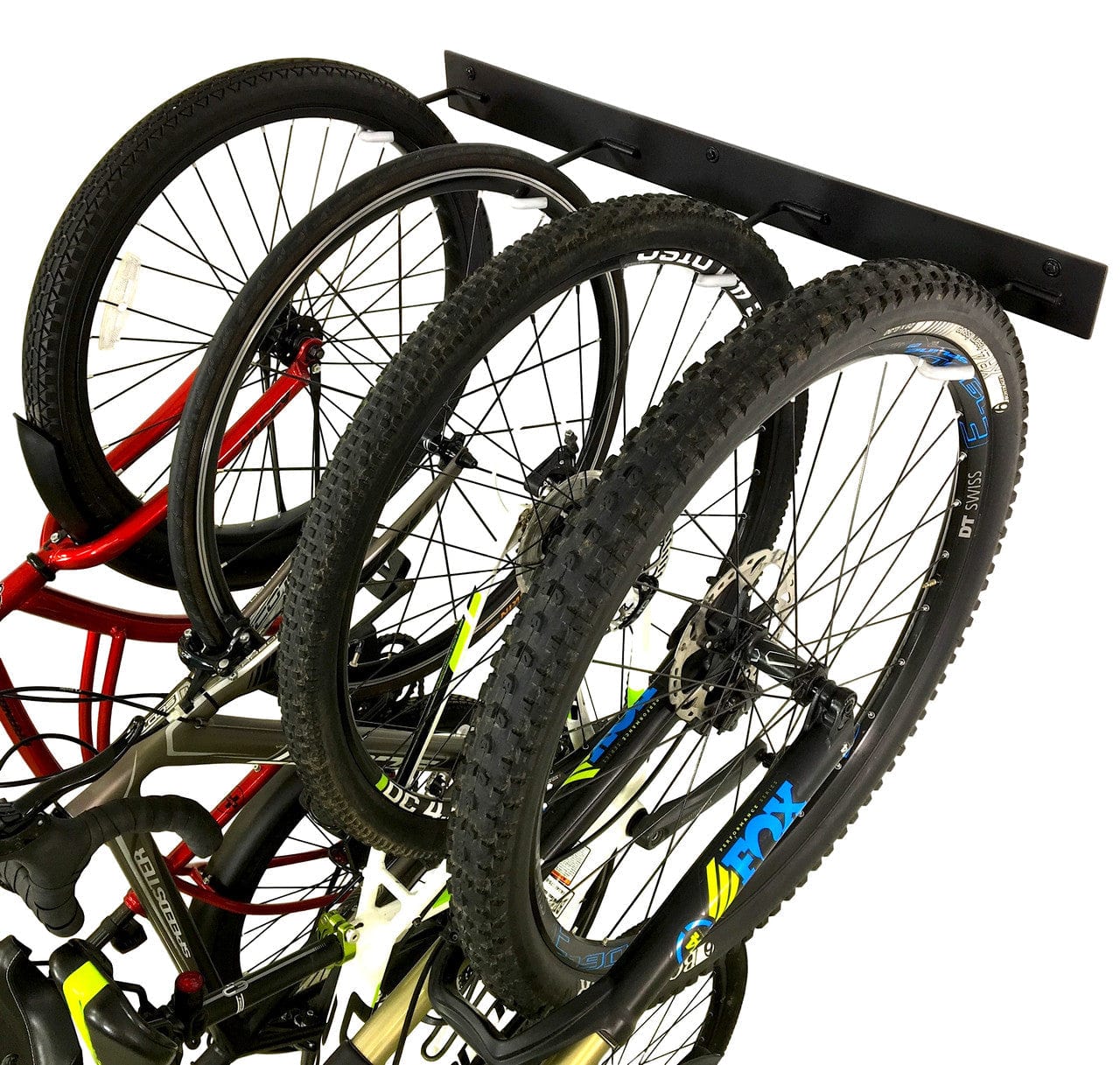 Blackstone Bike Storage Rack | 4 Bikes | Black, Wall Mounted, StoreYourBoard, , , at Festive Water Paddlesports