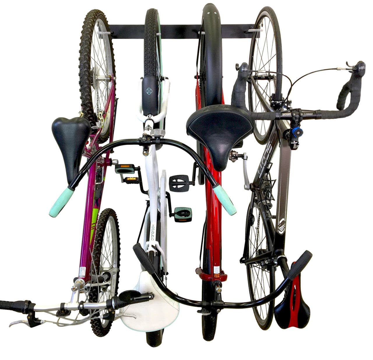 Blackstone Bike Storage Rack | 8 Bikes | Black, Wall Mounted, StoreYourBoard, , , at Festive Water Paddlesports