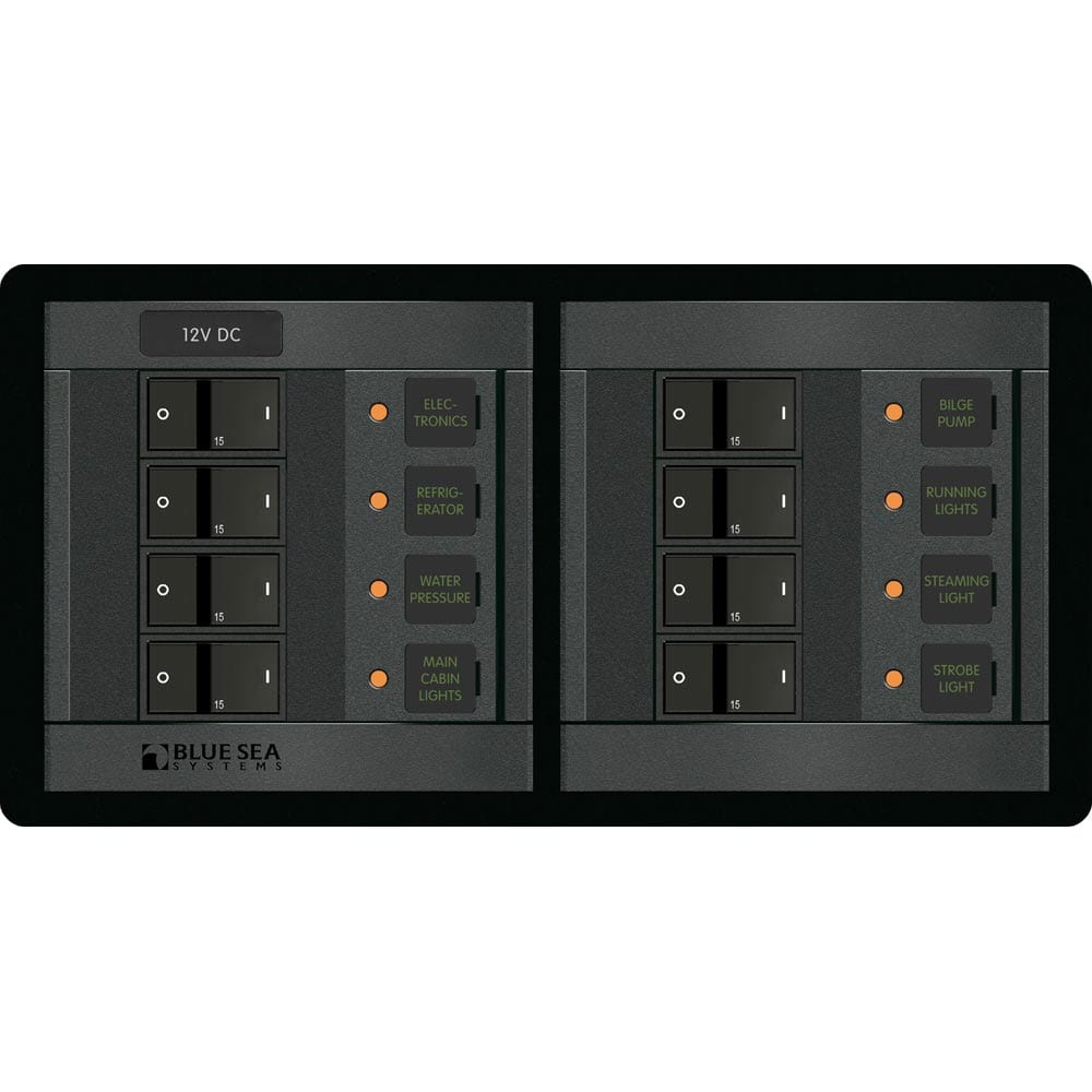 Blue Sea 1225 12V DC 8 Position - Horizontal [1225], Electrical Panels, Blue Sea Systems, , , at Festive Water Paddlesports