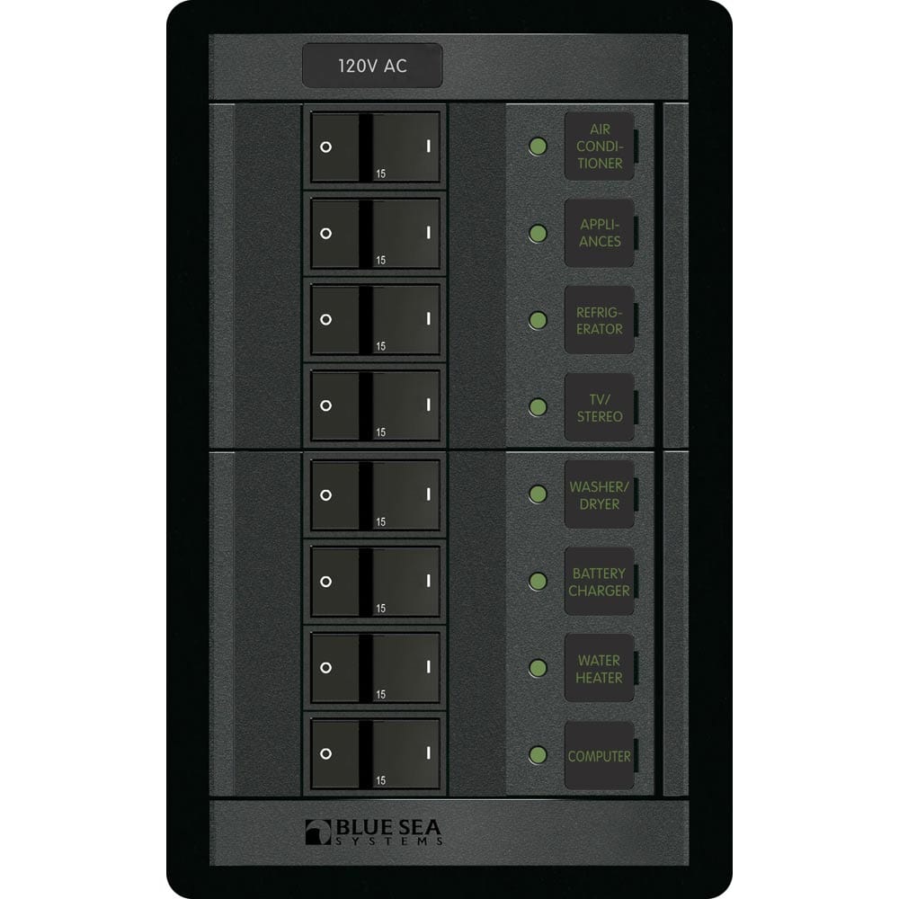 Blue Sea 1228 120V AC 8 Position [1228], Electrical Panels, Blue Sea Systems, , , at Festive Water Paddlesports