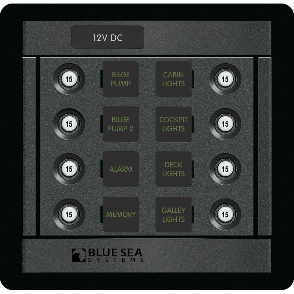 Blue Sea 1450 DC 8 Position CLB Square [1450], Electrical Panels, Blue Sea Systems, , , at Festive Water Paddlesports