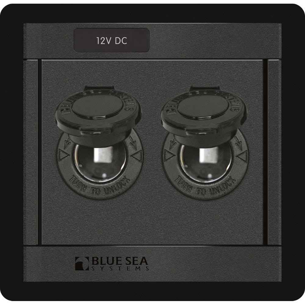 Blue Sea 1472 DC 12V Socket Panel [1472], Electrical Panels, Blue Sea Systems, , , at Festive Water Paddlesports
