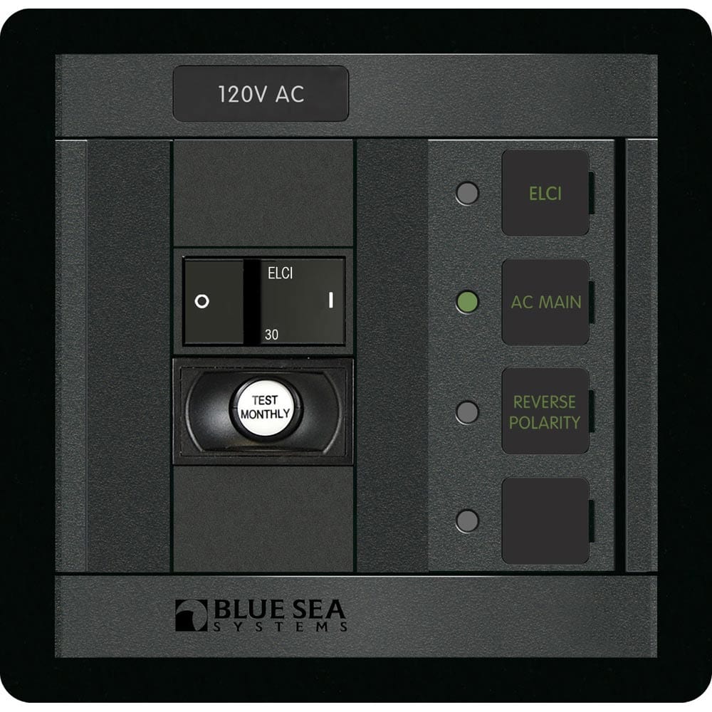 Blue Sea 1502 ELCI Main 30A Double Pole Panel [1502], Electrical Panels, Blue Sea Systems, , , at Festive Water Paddlesports