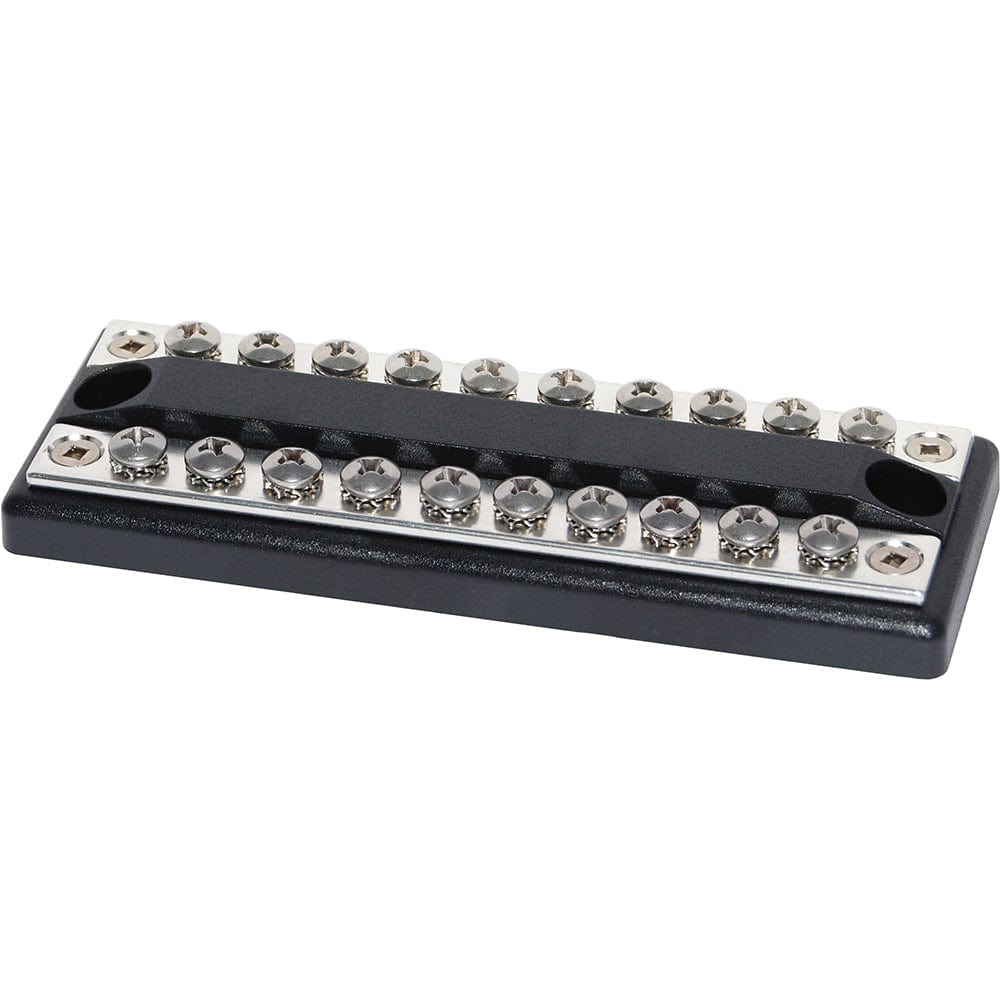 Blue Sea 2702 DualBus 100AMP Common BusBar 10 x 8 - 32 Screw Terminal [2702], Busbars, Connectors & Insulators, Blue Sea Systems, , , at Festive Water Paddlesports