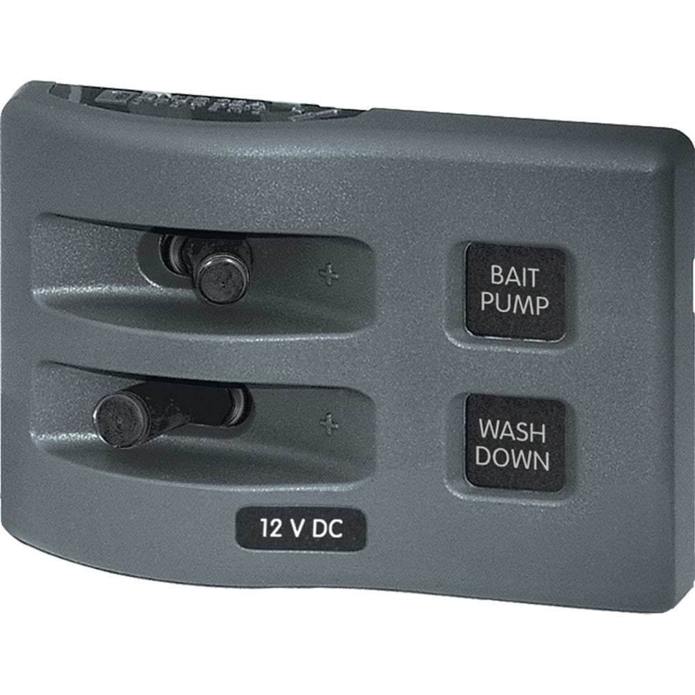 Blue Sea 4303 WeatherDeck 12V DC Waterproof Switch Panel - 2 Position [4303], Electrical Panels, Blue Sea Systems, , , at Festive Water Paddlesports