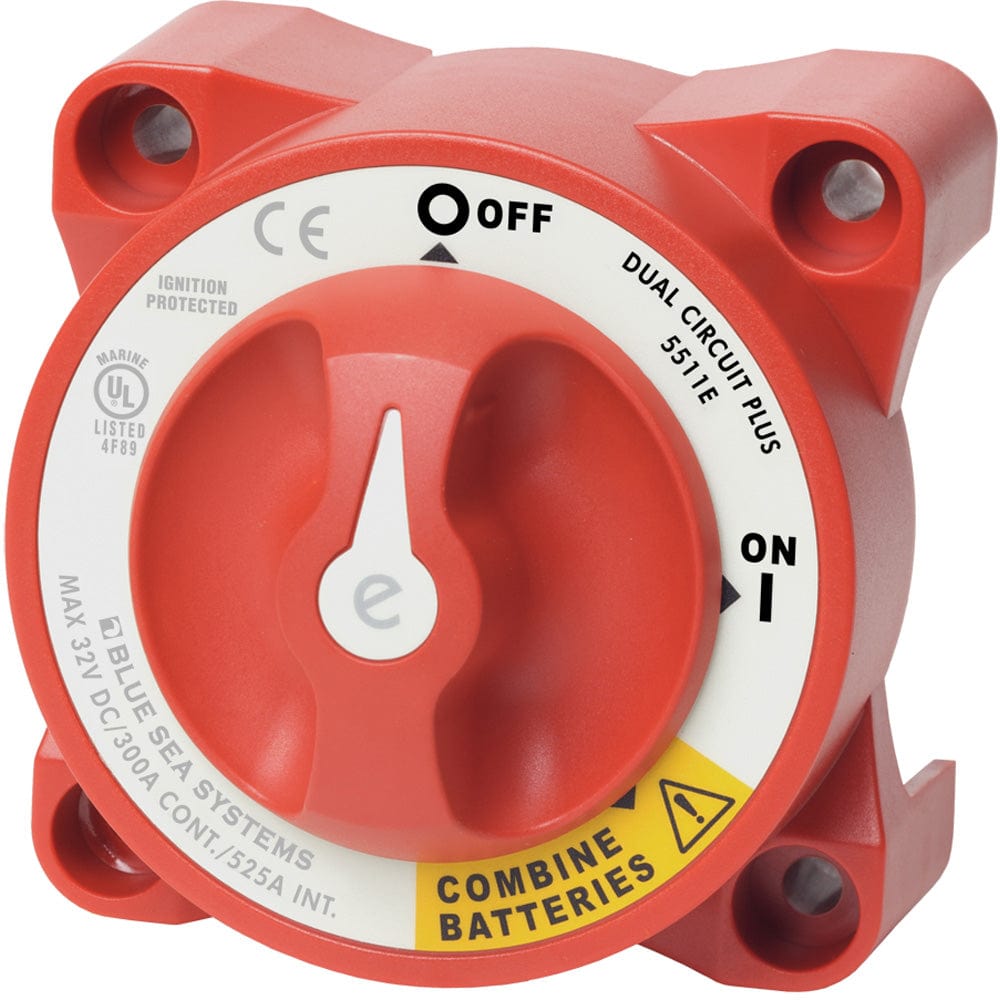 Blue Sea 5511E e - Series Dual Circuit Plus Battery Switch [5511E], Battery Management, Blue Sea Systems, , , at Festive Water Paddlesports